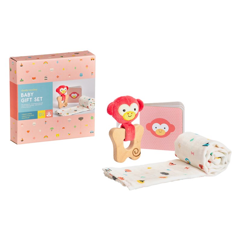 Set cadou pentru bebelusi - Cheeky Monkey - Petit Collage