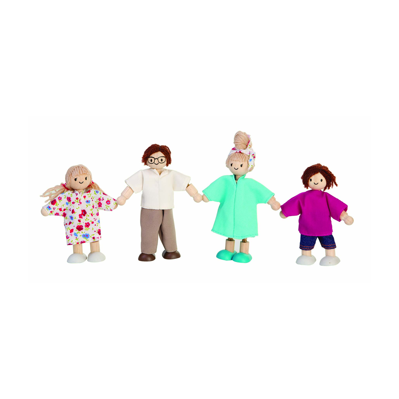 Mini papusi din lemn - Modern Family - Plan Toys