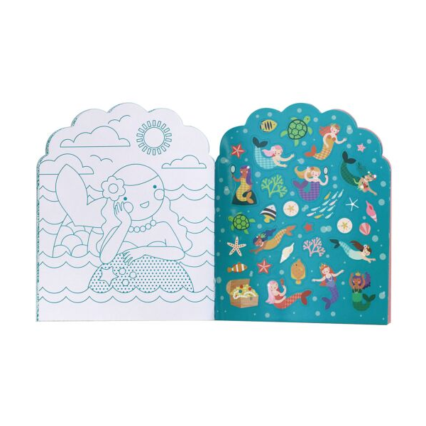 Carte de colorat + stickere - Sirene - Petit Collage