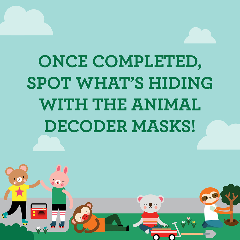 Puzzle pentru decodat, 100 piese - Friendly Neighborhood - Petit Collage