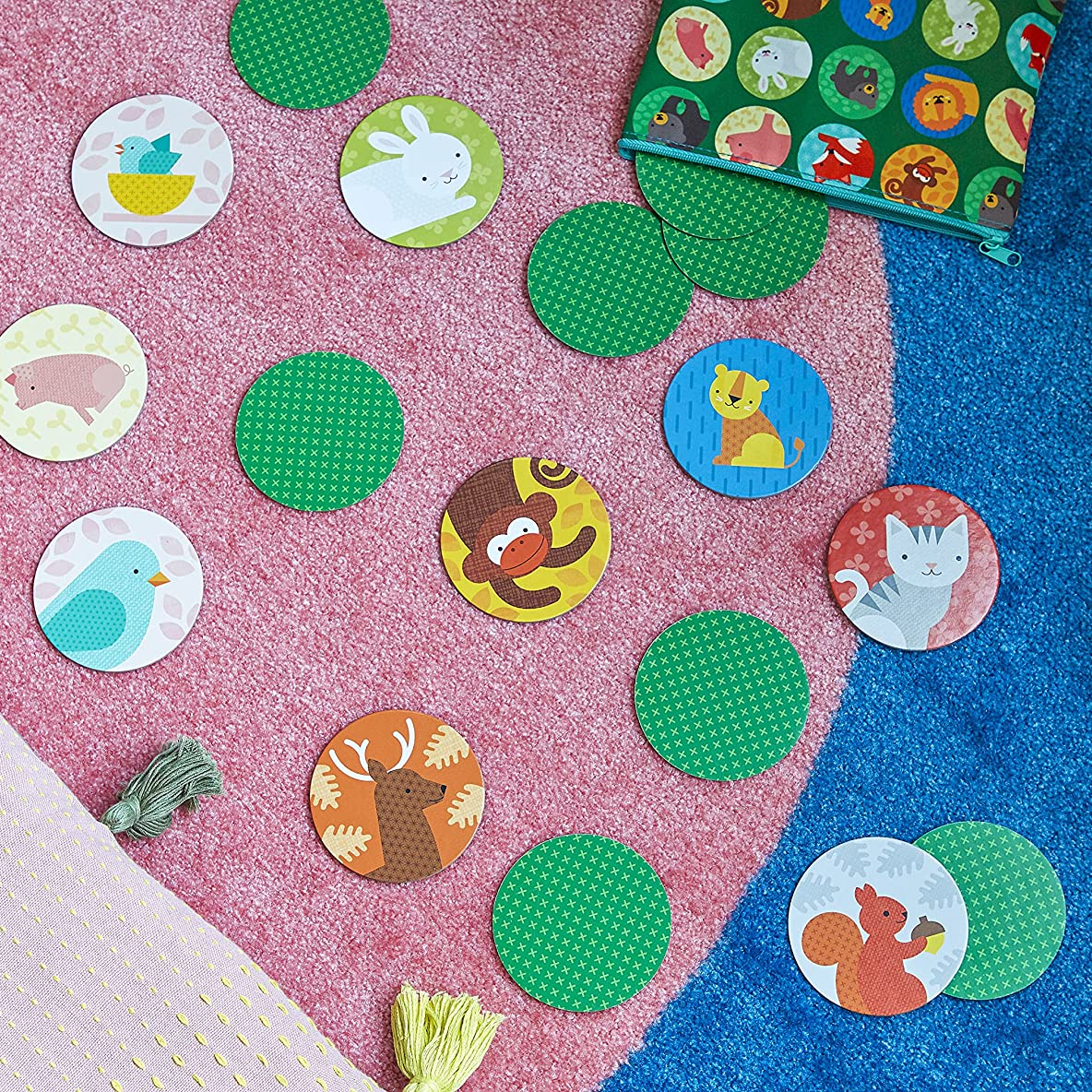 Joc de memorie - Animals + Babies - Petit Collage