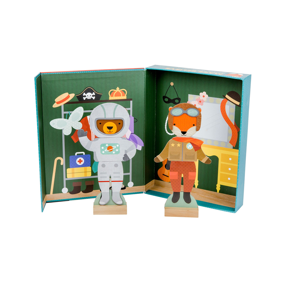 Joc magnetic Dress Up cu papusi - Make Believe - Petit Collage