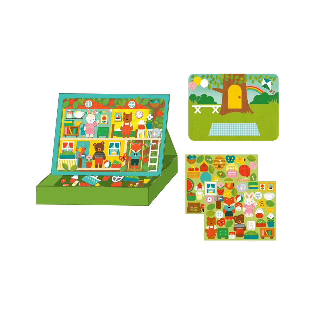Joc magnetic Play Scene - Treehouse Party - Petit Collage