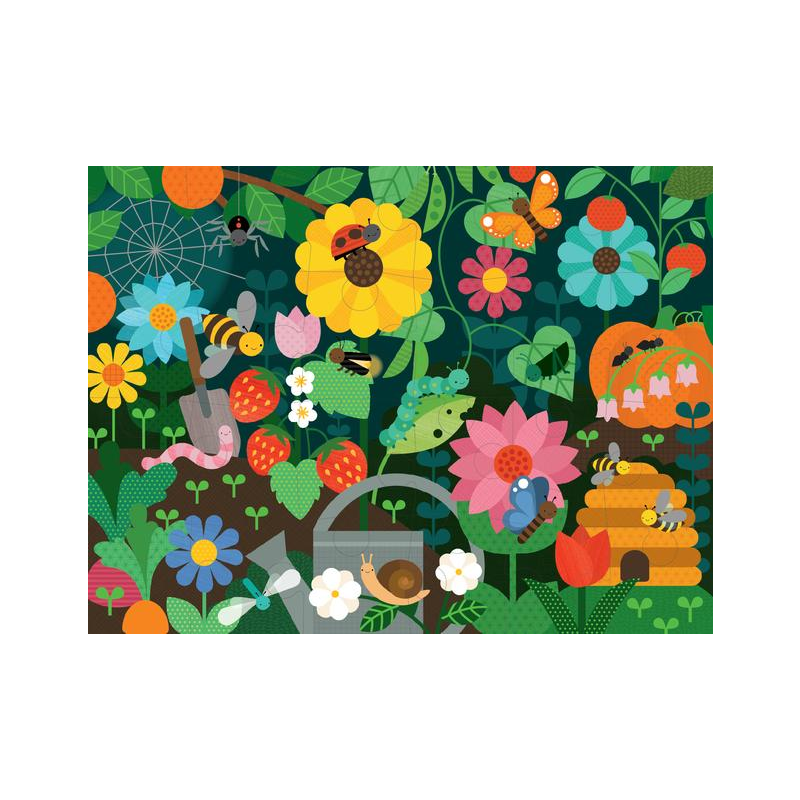 Puzzle de podea, 24 piese - Gradina - Petit Collage