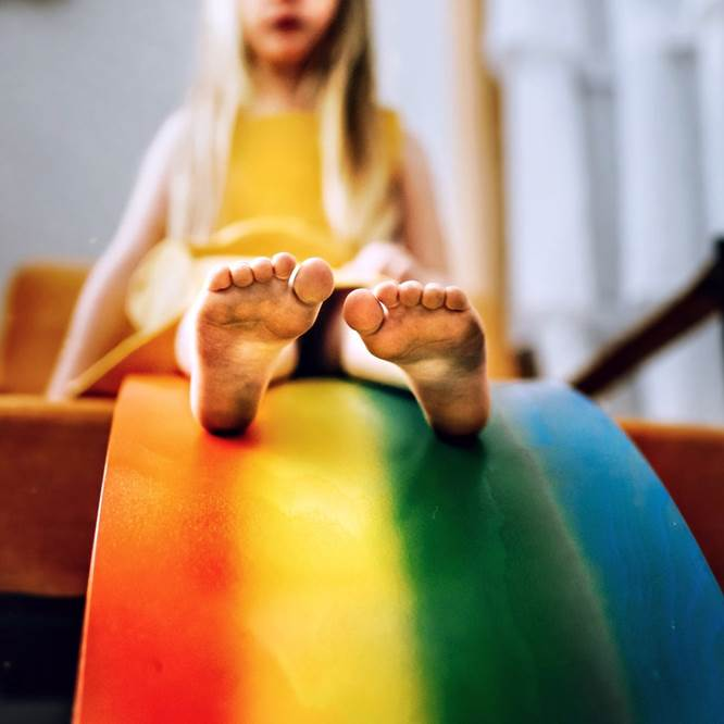 Placa de echilibru - Kinderboard Rainbow - Kinderfeets
