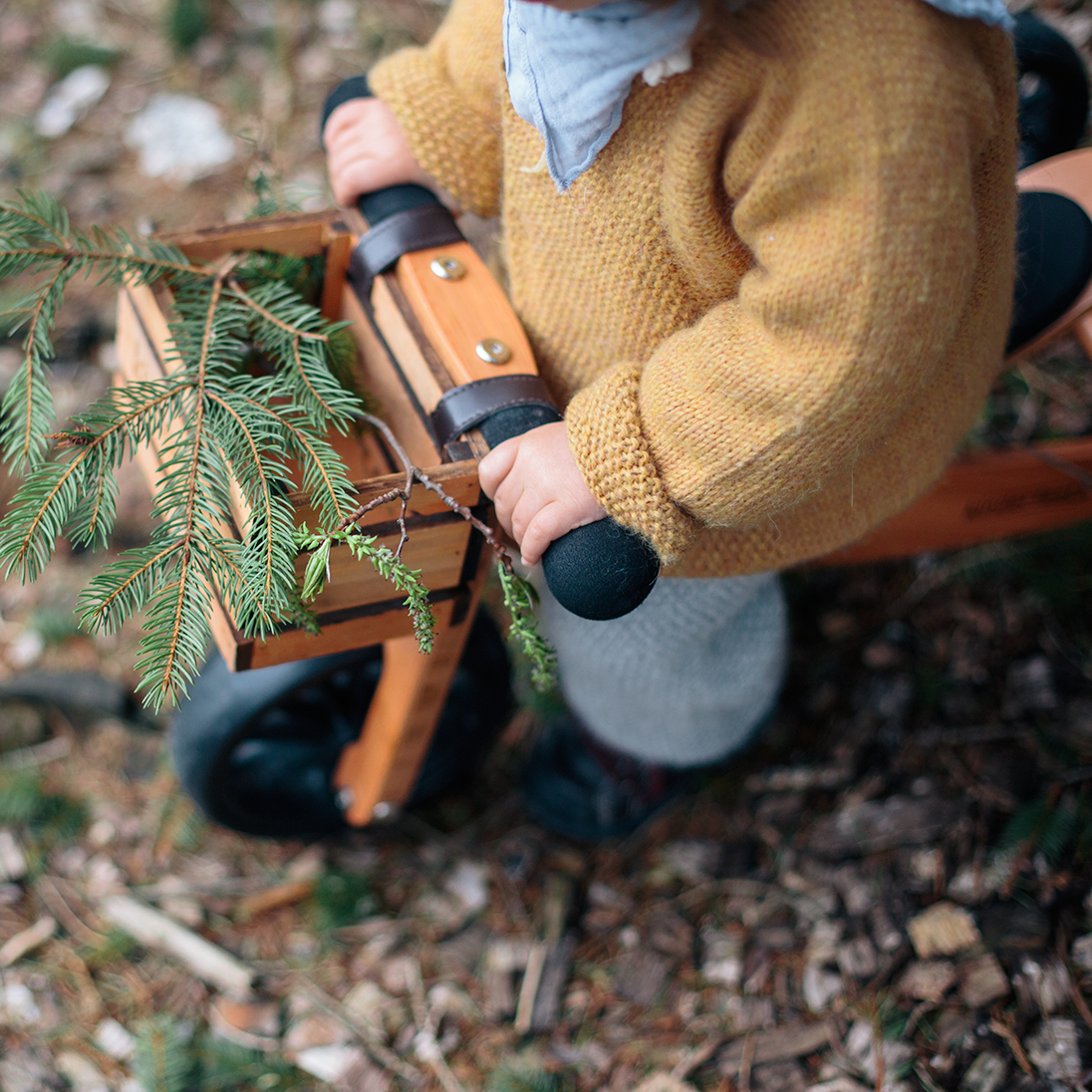 Ladita din lemn pentru bicicleta copii - Kinderfeets