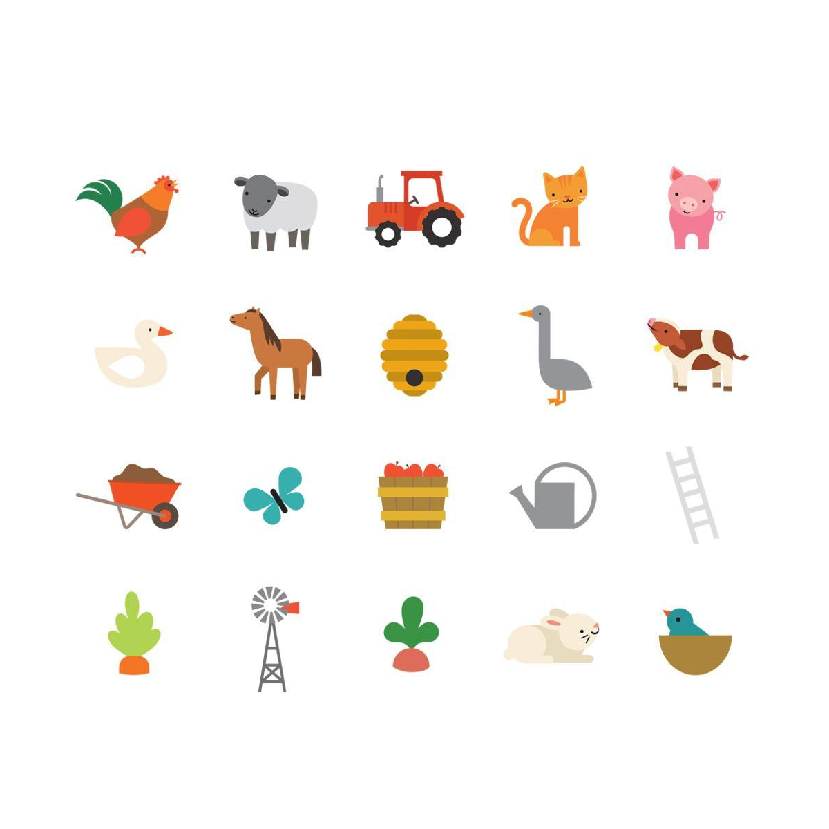 Puzzle cu labirint, 10 piese - La ferma - Petit Collage