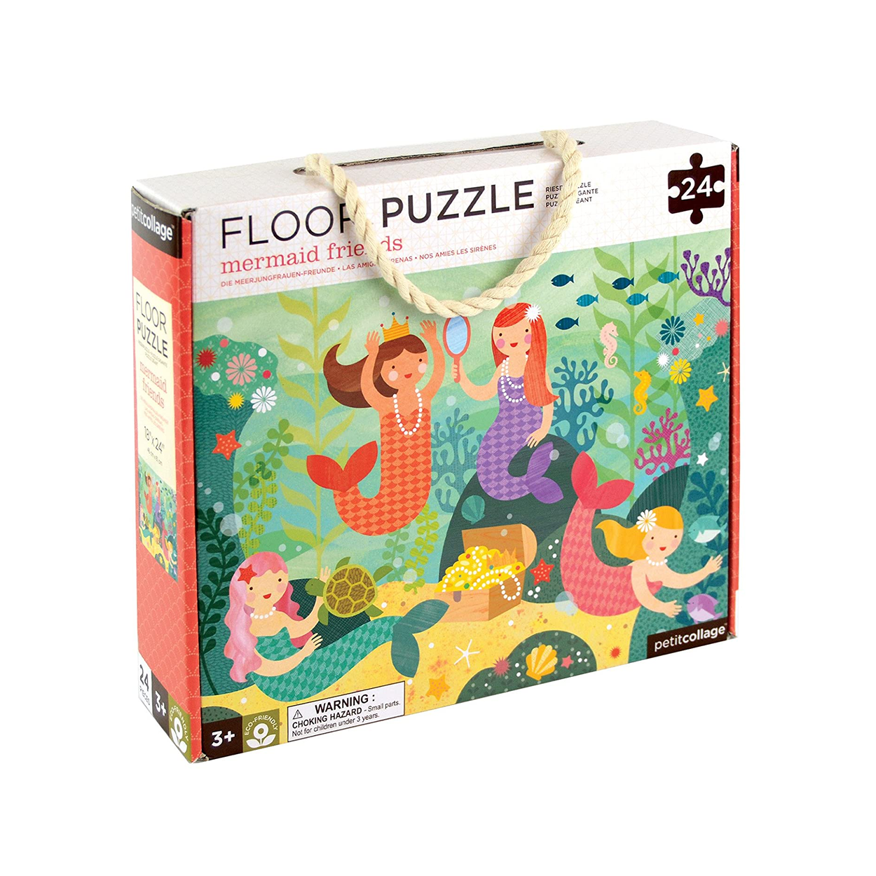 Puzzle de podea, 24 piese - Sirene - Petit Collage