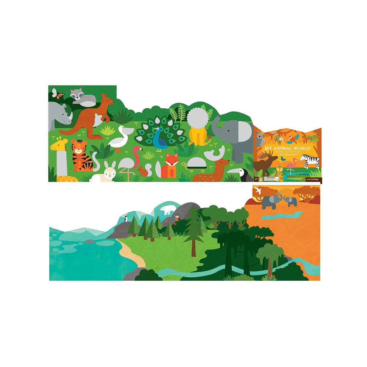 Mapa de activitati, 100+ stickere - My Animal World - Petit Collage