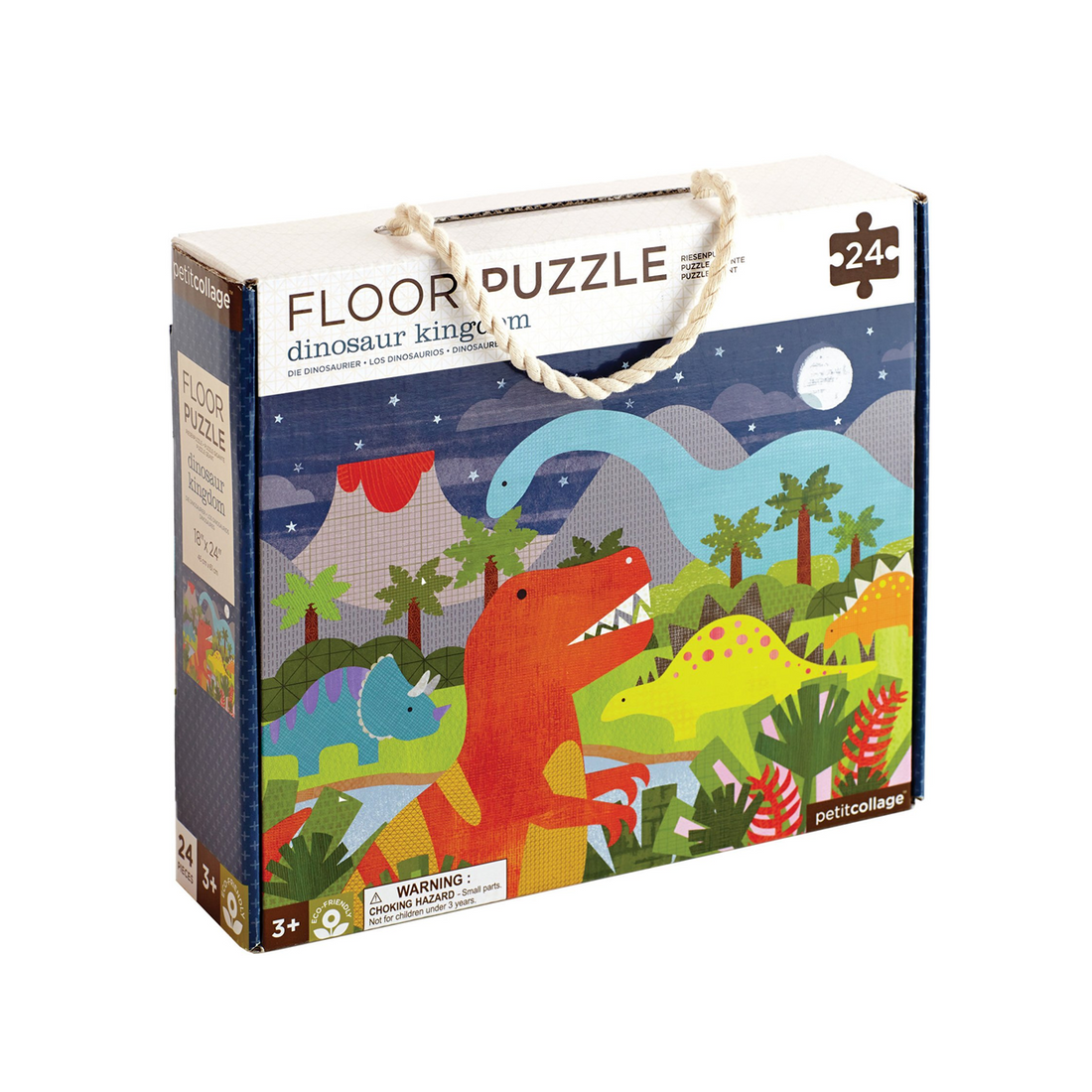 Puzzle de podea, 24 piese - Dinozauri - Petit Collage