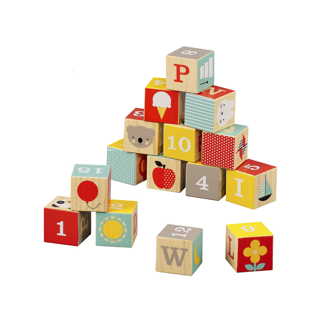 ABC, blocuri din lemn - Petit Friends - Petit Collage