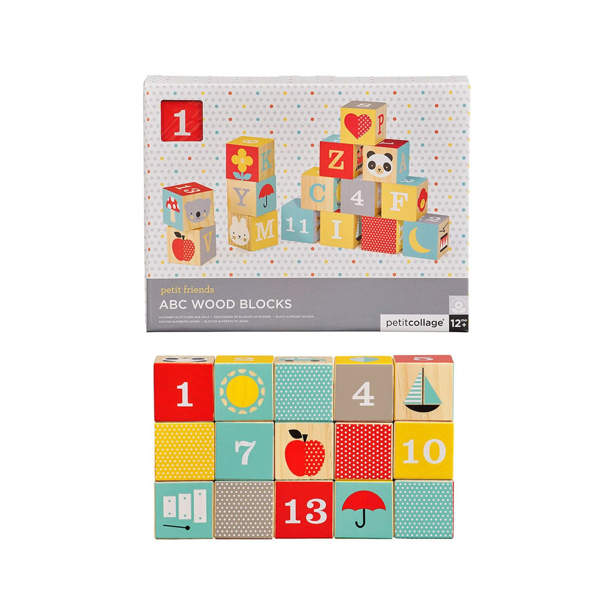 ABC, blocuri din lemn - Petit Friends - Petit Collage