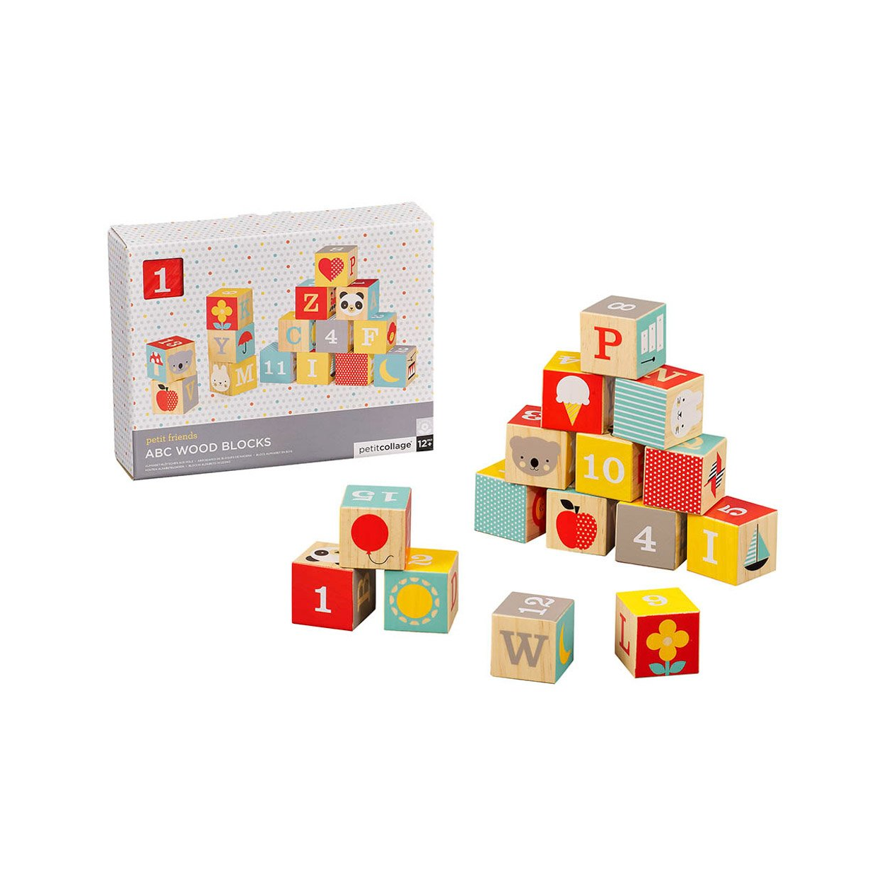 ABC, blocuri din lemn - Petit Friends - Petit Collage