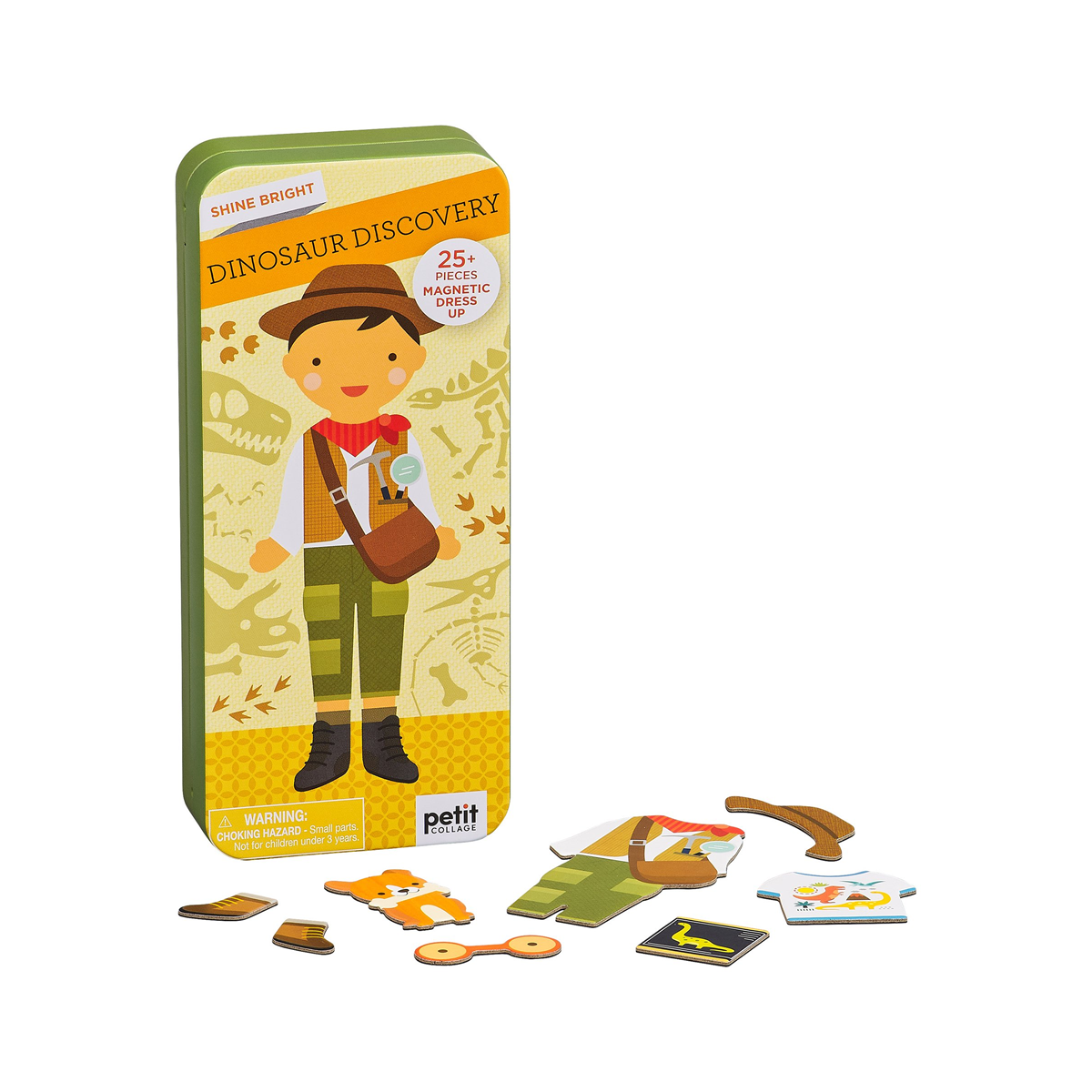Joc magnetic Shine Bright - Dinosaur Discovery - Petit Collage