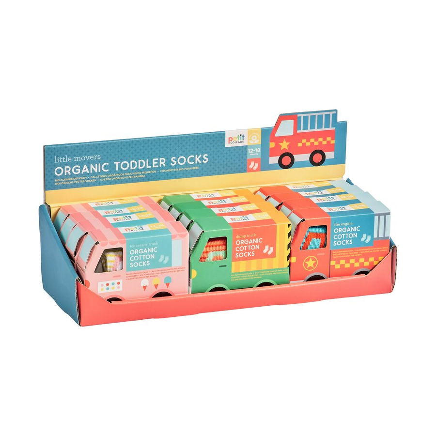 Sosete pentru toddleri, Masina de pompieri - Little Movers - Petit Collage
