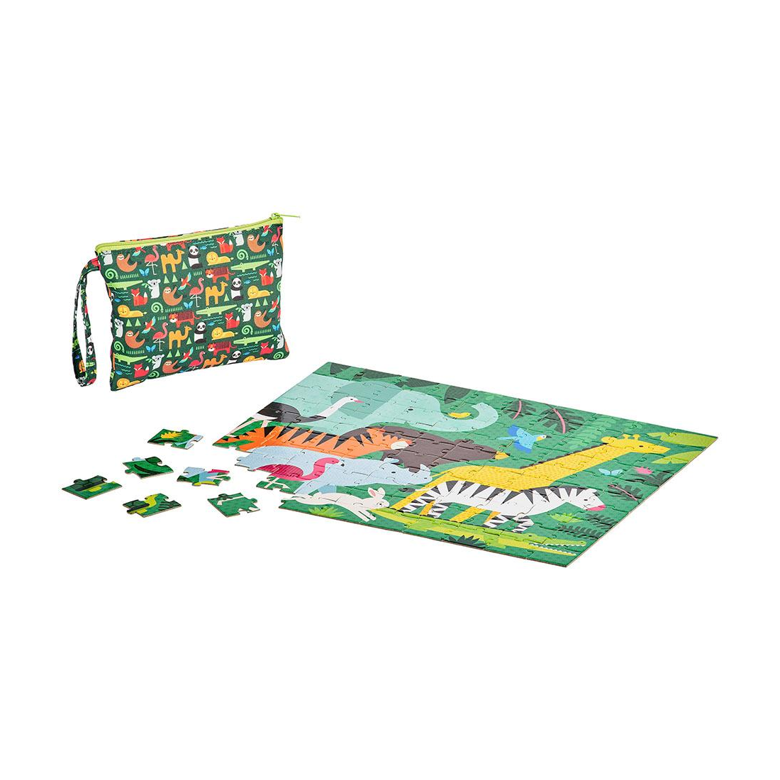 Puzzle fata - verso, On-the-Go, 49 piese - Animalute salbatice - Petit Collage