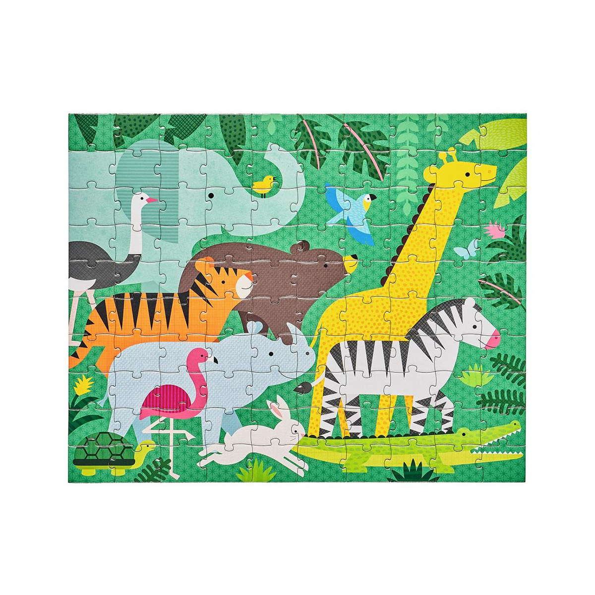 Puzzle fata - verso, On-the-Go, 49 piese - Animalute salbatice - Petit Collage