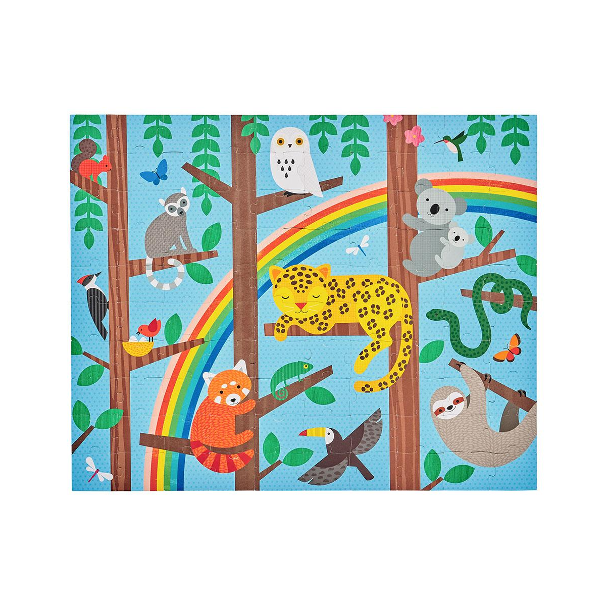 Puzzle fata - verso, On-the-Go, 49 piese - Animalute salbatice - Petit Collage