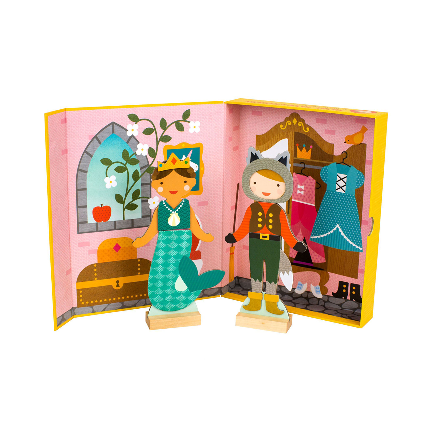 Joc magnetic Dress Up cu papusi - Fairy Tale Friends - Petit Collage