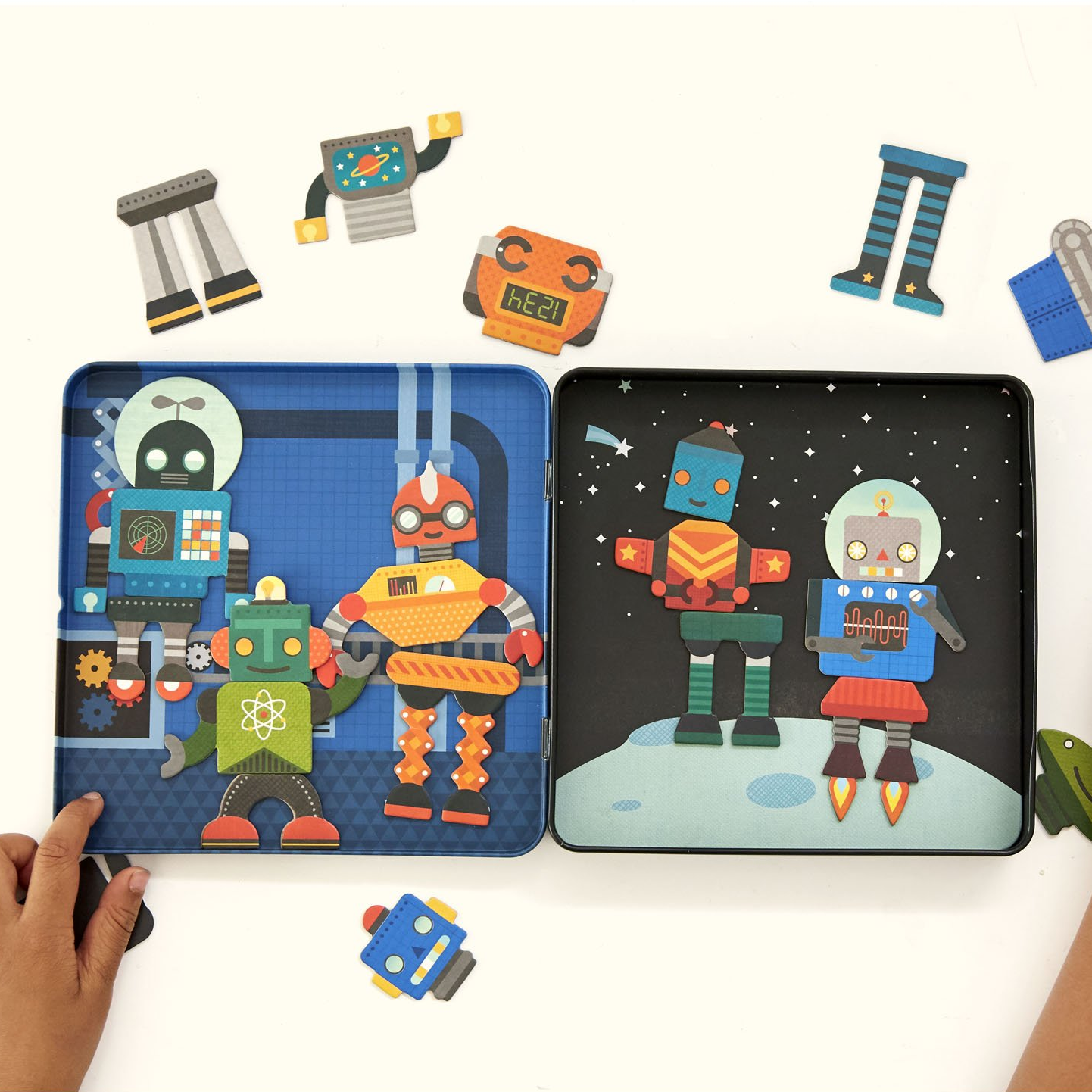 Joc magnetic On-the-Go - Robot Remix - Petit Collage