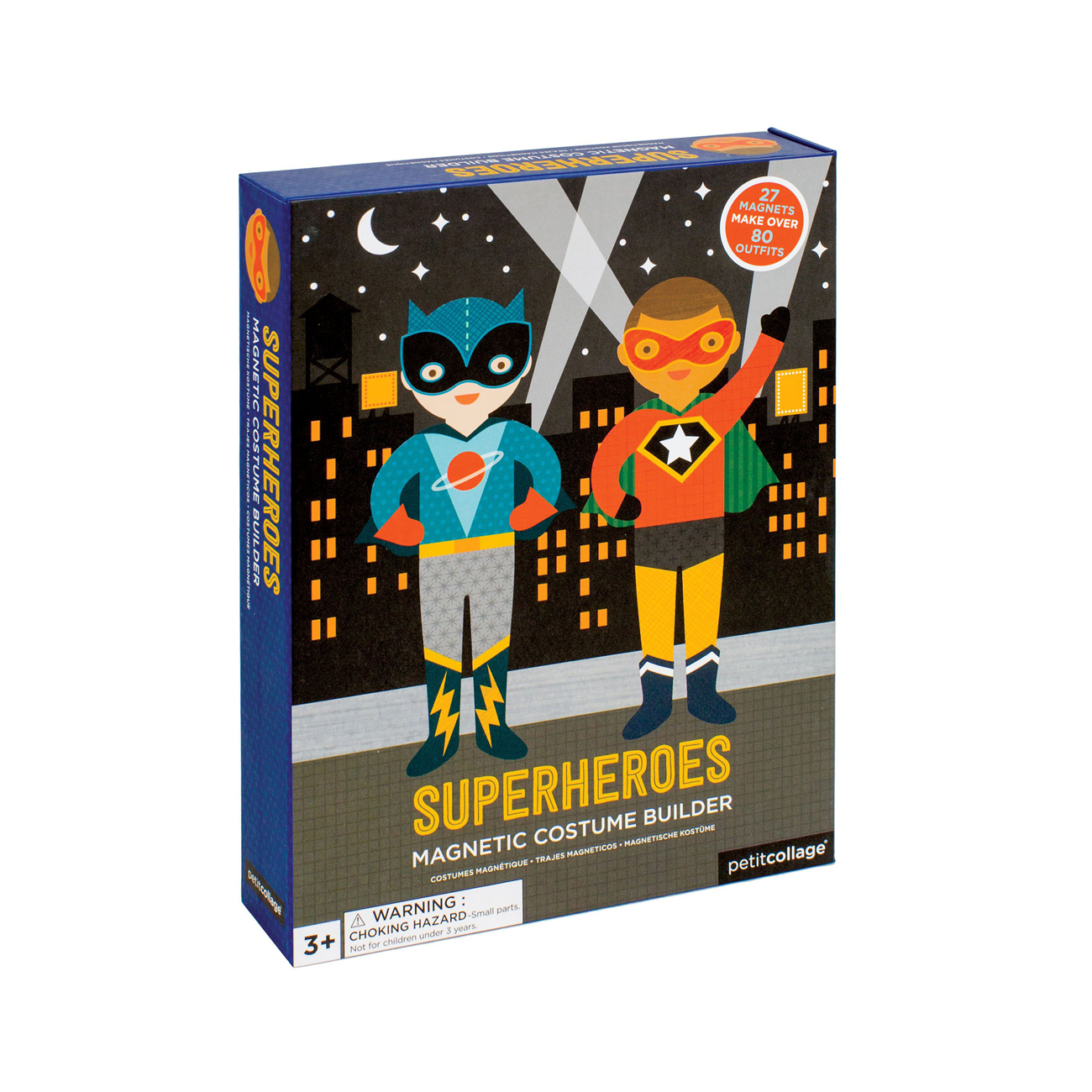 Joc magnetic Dress Up cu papusi - Superheroes - Petit Collage