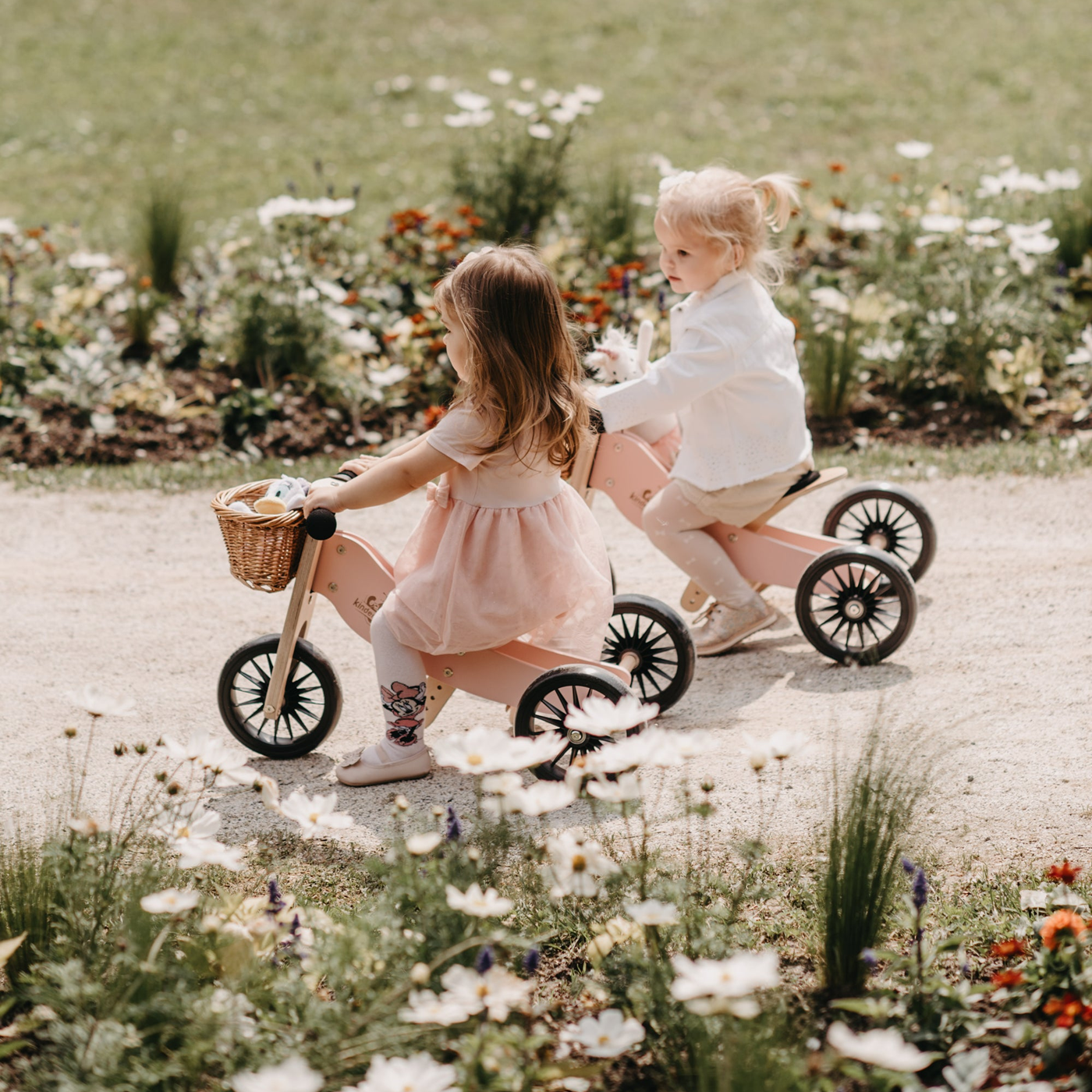 Tricicleta de echilibru 2 in 1 - Tiny Tot PLUS Rose - Kinderfeets