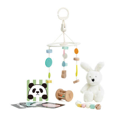 Set cadou educativ din lemn pentru nou-născuți - Hello Box 0M+ - Classic World