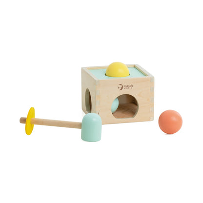 Set cadou educativ din lemn pentru bebeluși - Hello Box 6M+ - Classic World