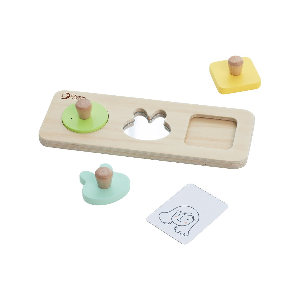 Set cadou educativ din lemn pentru bebeluși - Hello Box 6M+ - Classic World