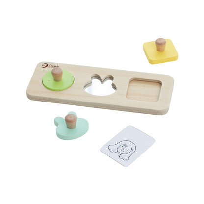 Set cadou educativ din lemn pentru bebeluși - Hello Box 6M+ - Classic World