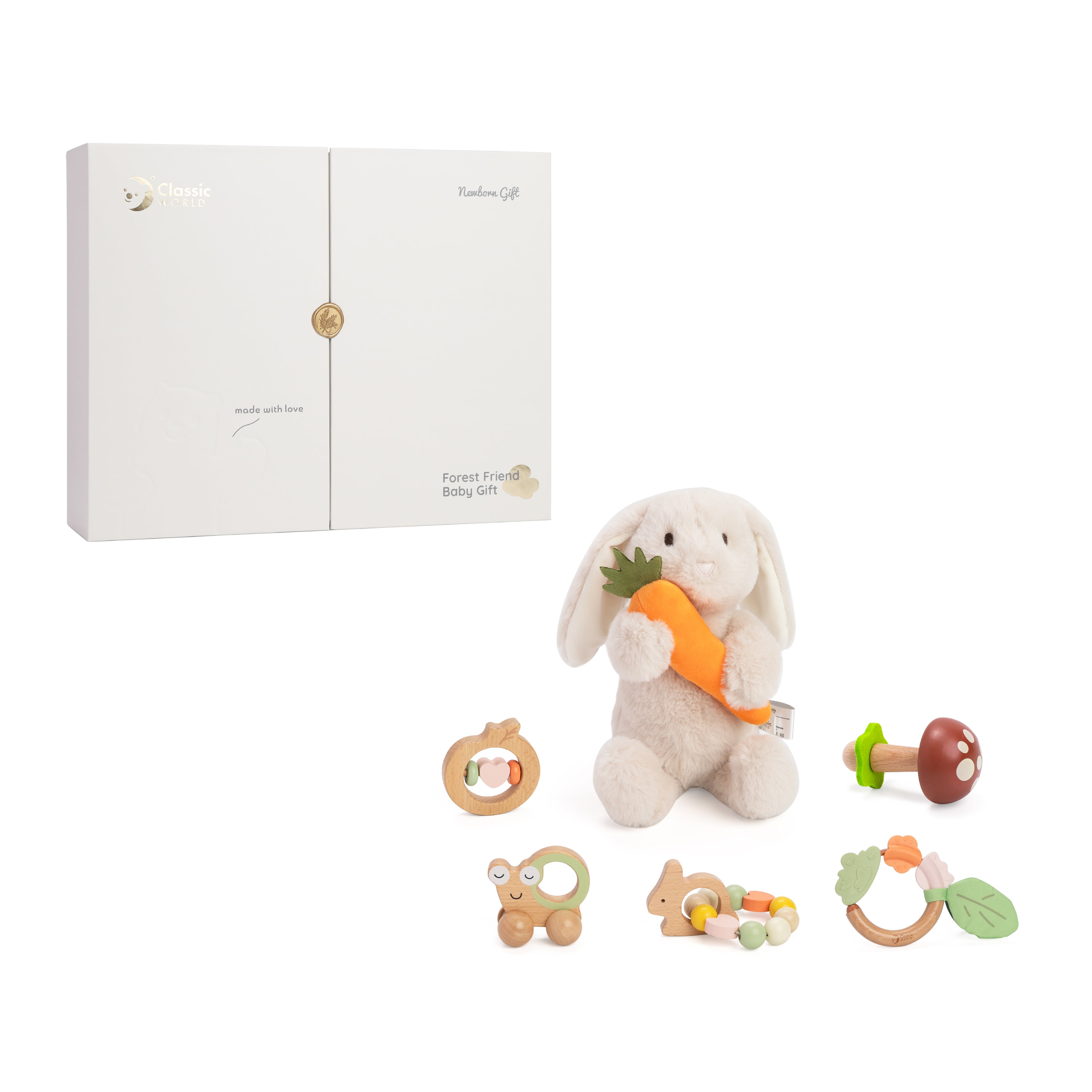 Set cadou senzorial pentru bebeluși - Forest Friend - Classic World