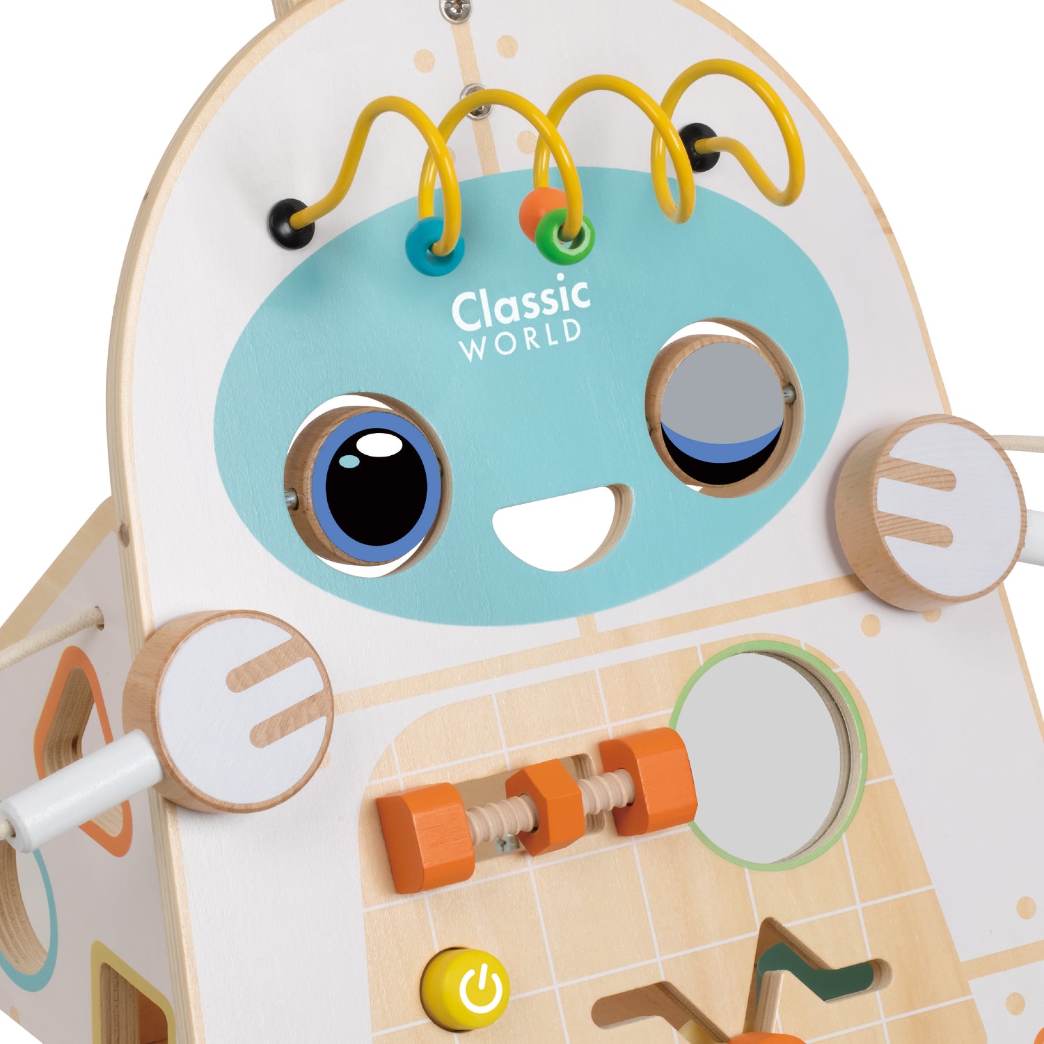 Antemergător din lemn cu activități și brațe magnetice - Robot - Classic World