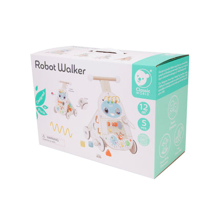 Antemergător din lemn cu activități și brațe magnetice - Robot - Classic World