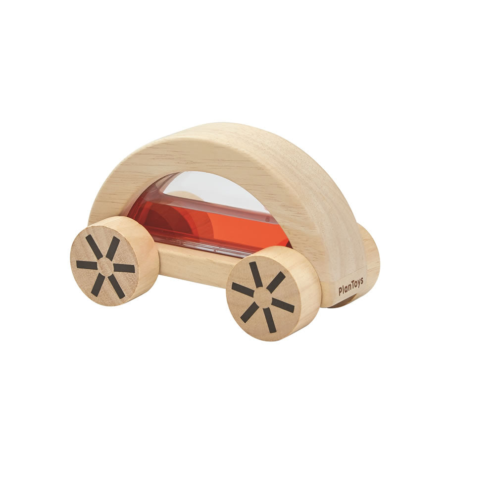 Masinuta din lemn + apa colorata - Red - Plan Toys