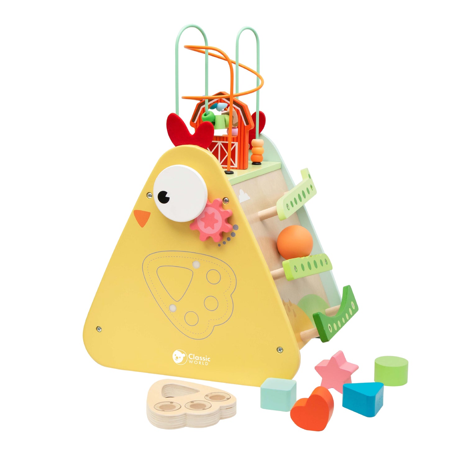 Cutie activități Happy Hen Classic World - fața sorter forme