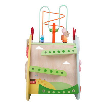 Cutie activități Happy Hen Classic World - fața găinușă verde cu xilofon