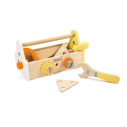Modern Carpenter Set Classic World - detaliu cheie fixă din lemn galben