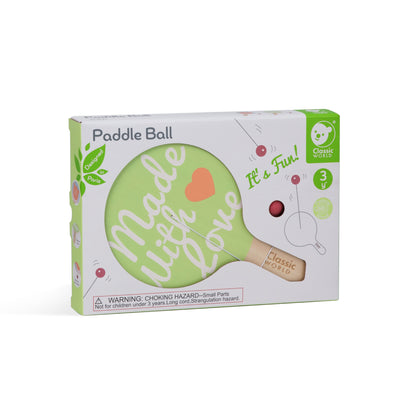Joc Sportiv din lemn, Paletă cu Minge Elastică - Paddle Ball - Classic World