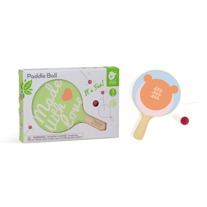Joc Sportiv din lemn, Paletă cu Minge Elastică - Paddle Ball - Classic World