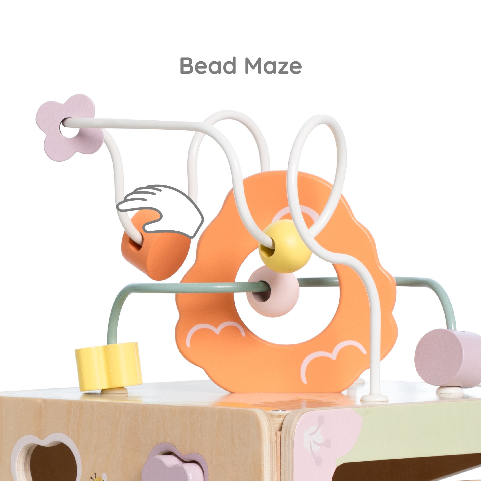 Cub din lemn cu activități - Honeybee - Classic World