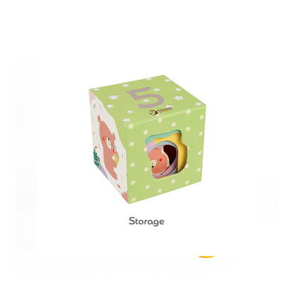 Cuburi educative din carton pentru Stivuire &amp; Sortare - Forest - Classic World