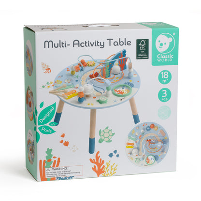Măsuță din lemn cu  Multi-Activitățiactivități - Ocean - Classic World