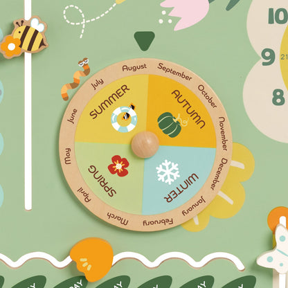 Calendar educativ din lemn - Vintage - Classic World