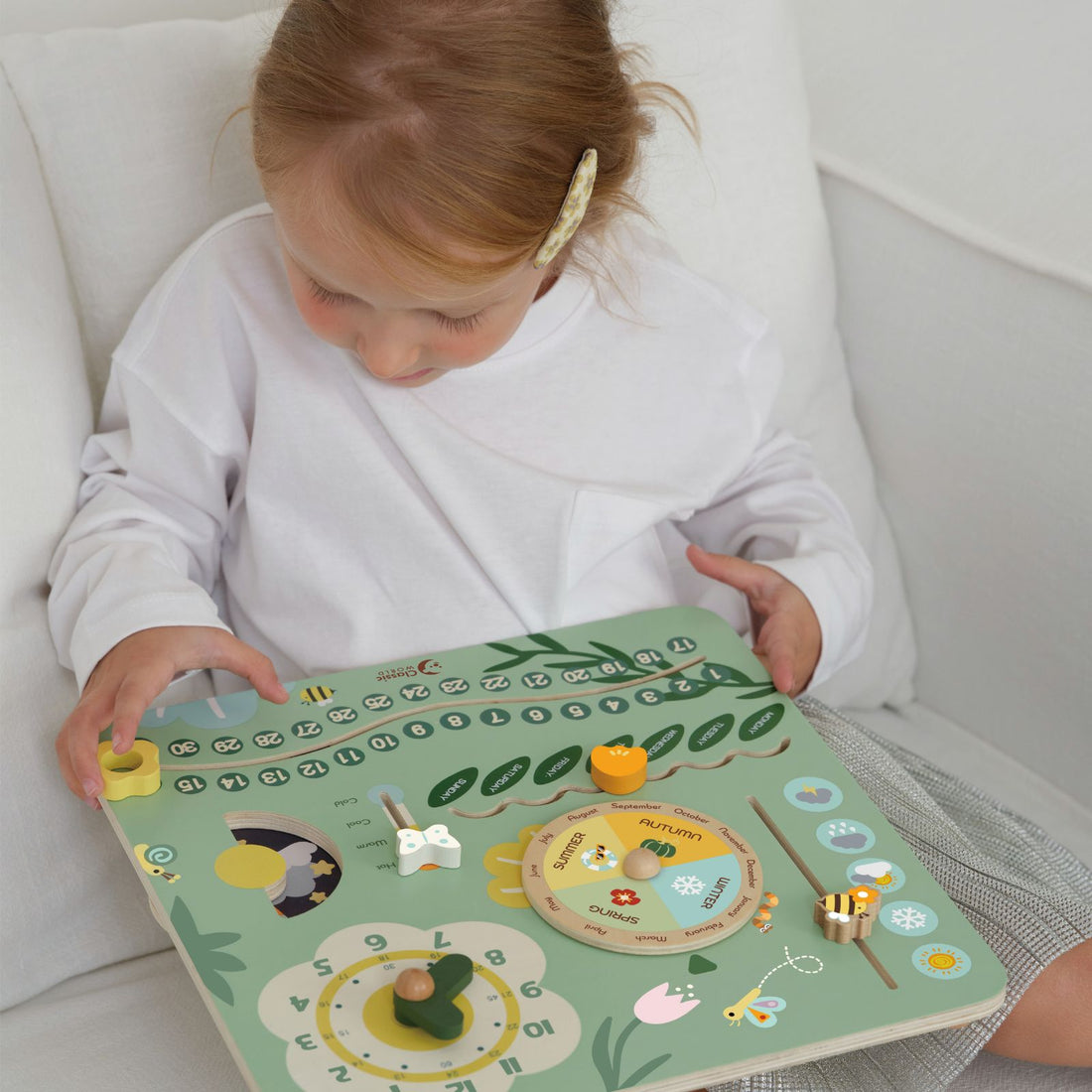 Calendar educativ din lemn - Vintage - Classic World