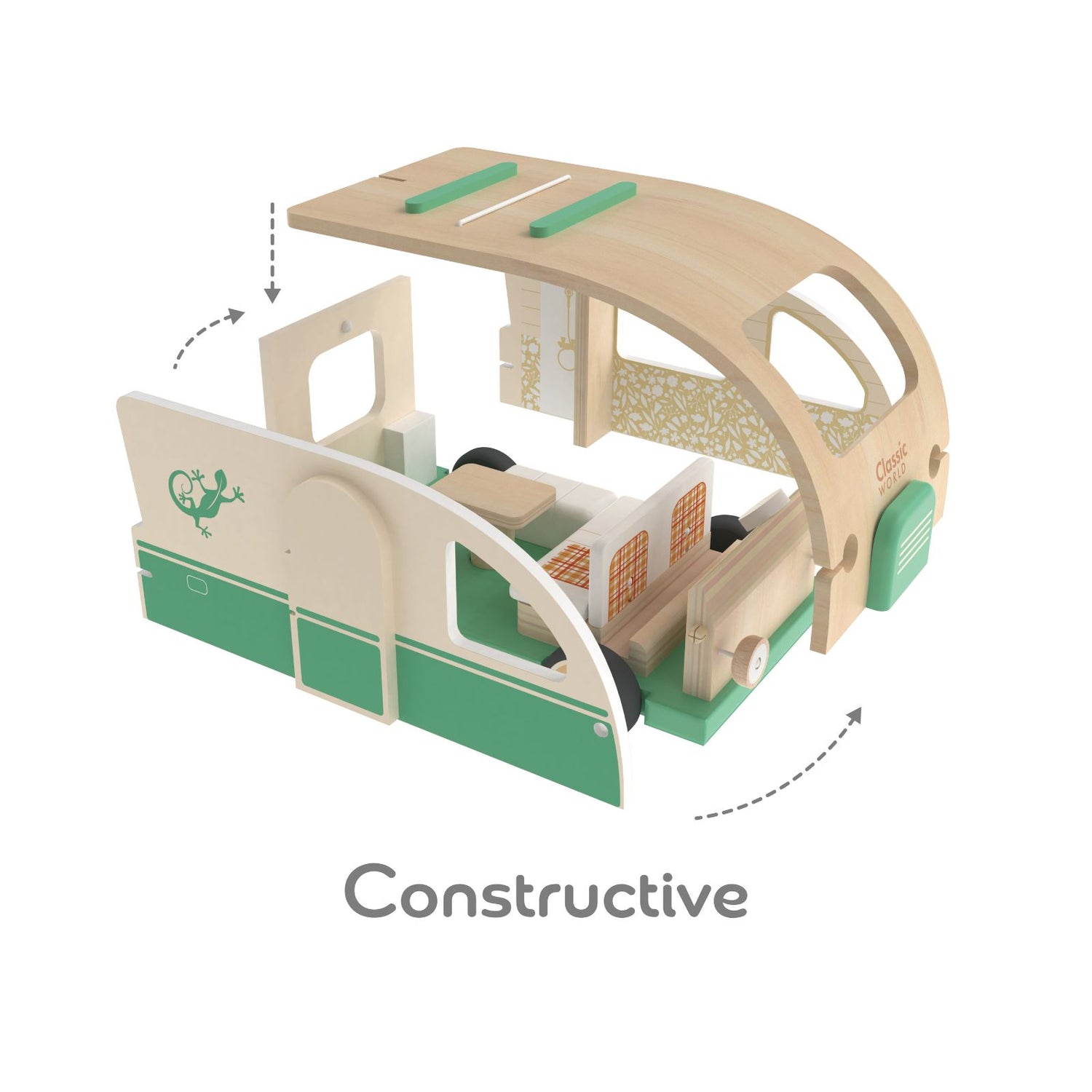 Set de Role Play, Rulotă din lemn - Camper Van - Classic World