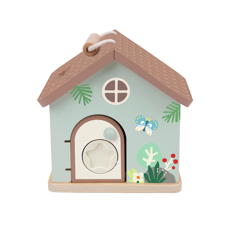 Căsuță din lemn cu încuietori și chei - Unlock House - Classic World