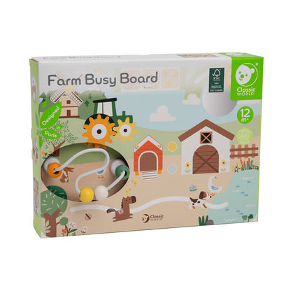 Panou din lemn cu activități - Farm - Classic World
