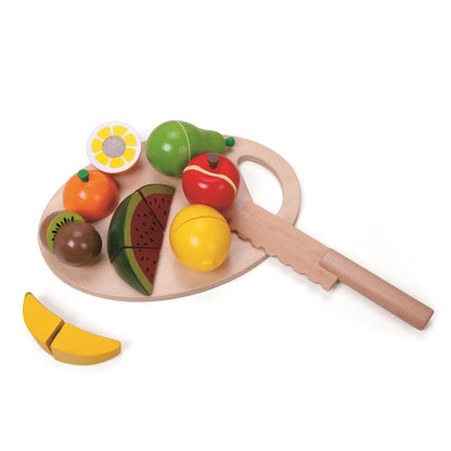 Cutting Fruit Classic World - fructe tăiate cu velcro pe placă de tocat ovală