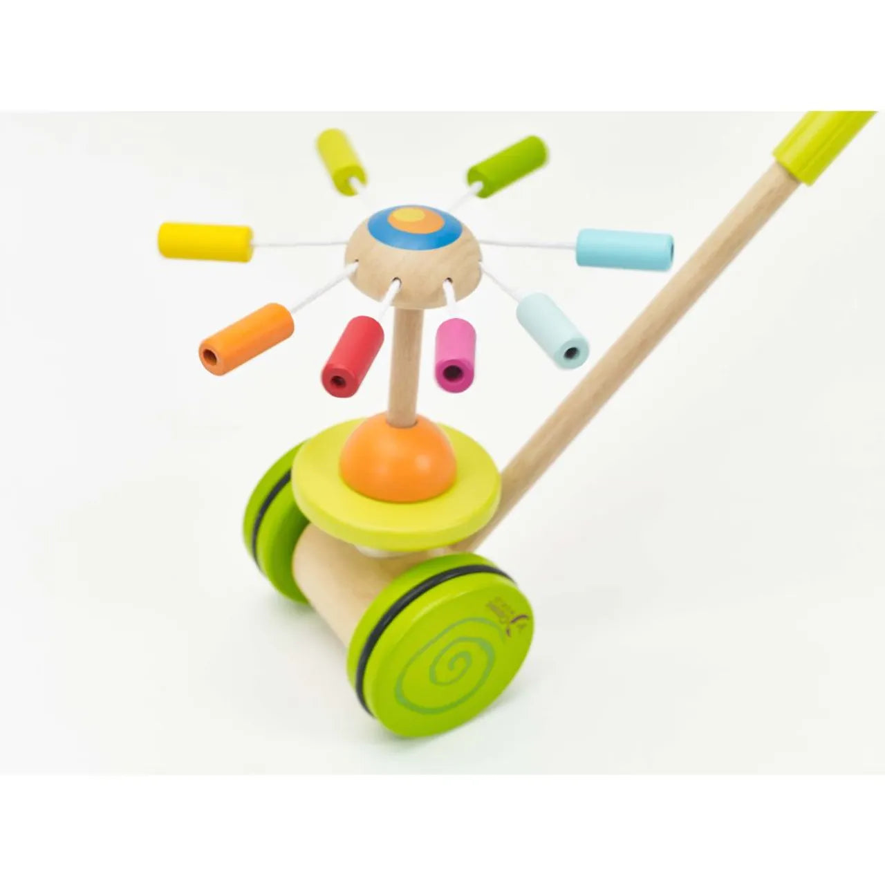 Jucărie de împins din lemn cu cilindri rotativi - Rainbow - Classic World