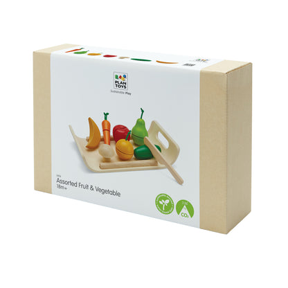 Set pentru Role Play - Fructe si legume asortate - Plan Toys